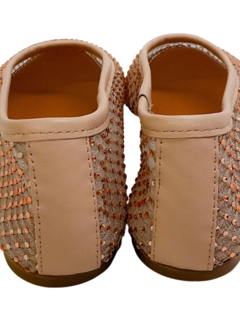 Staud Champagne Mesh Alba Ballet Flats with Crystals - Picture 5 of 9